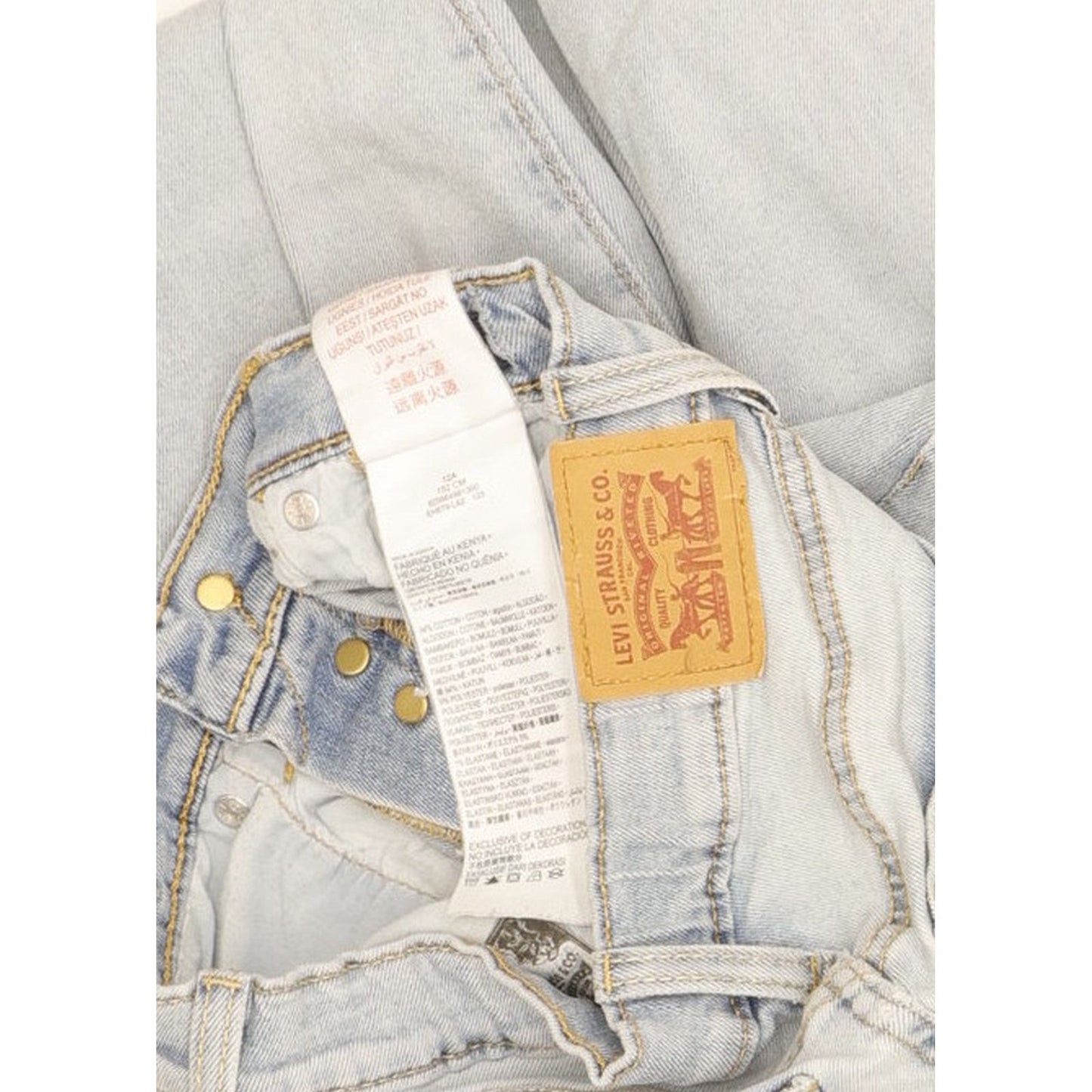 Levi's Kids Blue Straight Slim Stretch Jeans W24 L28