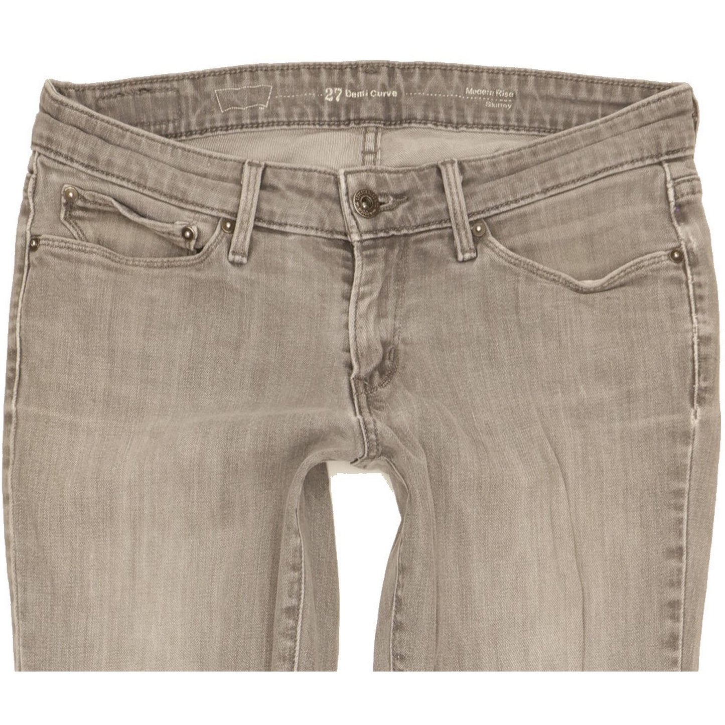 Levi's Demi Curve Women Grey Skinny Slim Stretch Jeans W27 L32