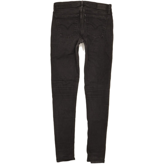 Levi's 710 Super Women Black Skinny Slim Stretch Jeans W30 L31