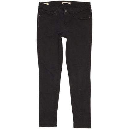 Levi's 711 Women Black Skinny Slim Stretch Jeans W30 L29