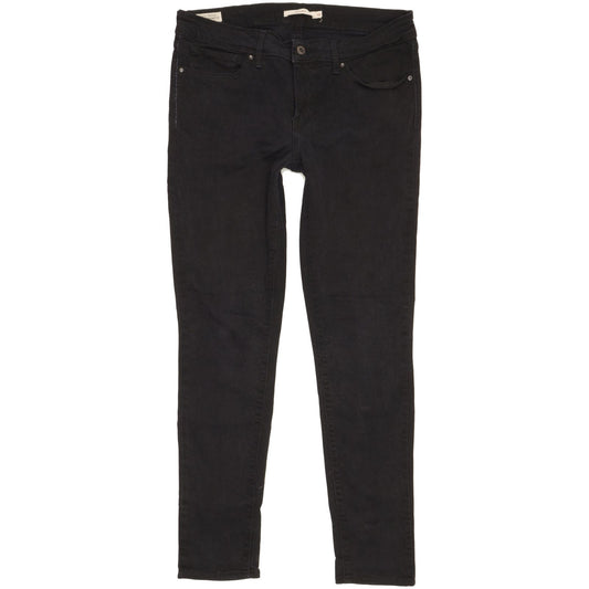 Levi's 711 Women Black Skinny Slim Stretch Jeans W30 L29