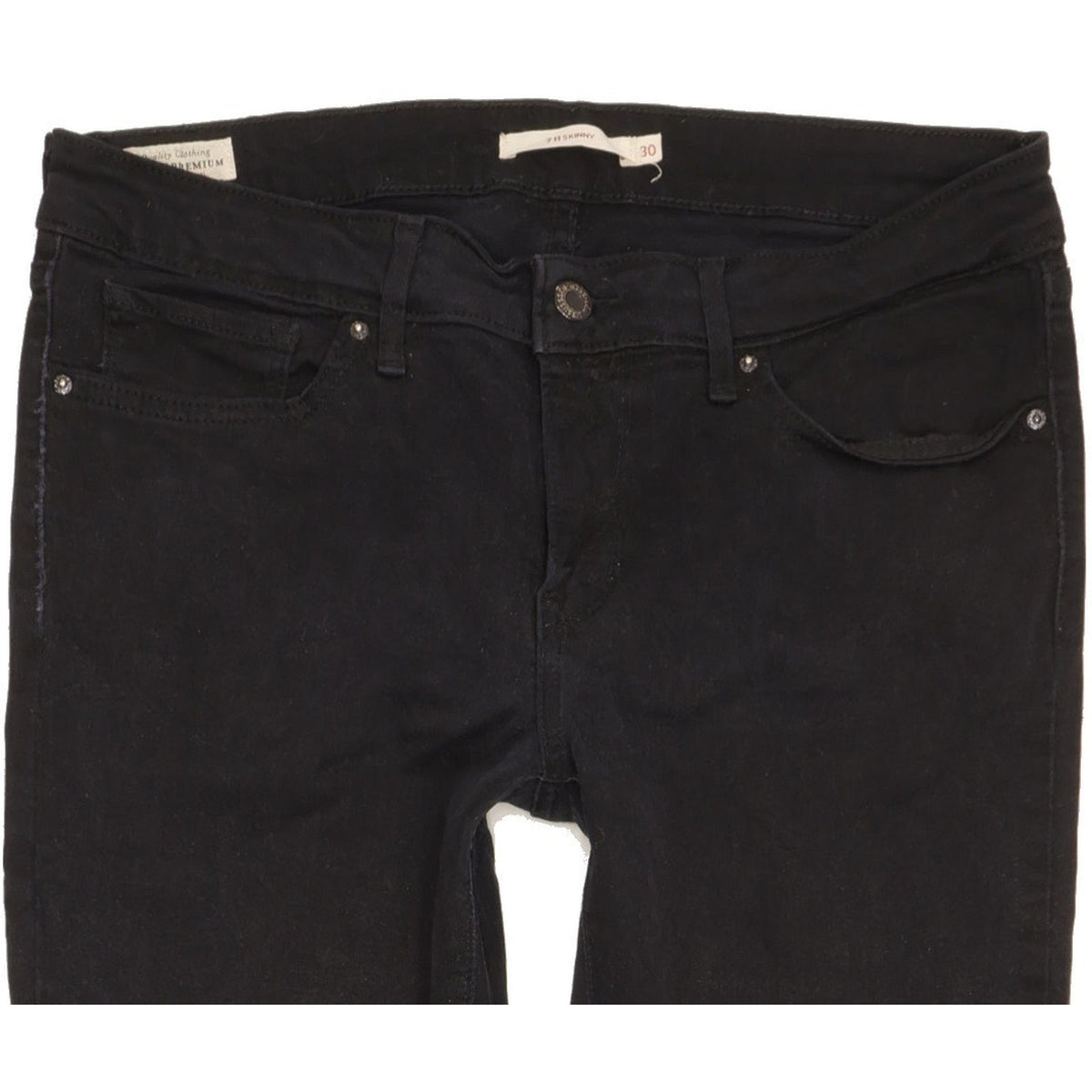 Levi's 711 Women Black Skinny Slim Stretch Jeans W30 L29