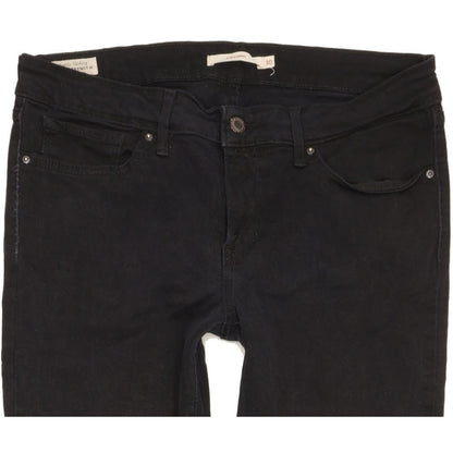 Levi's 711 Women Black Skinny Slim Stretch Jeans W30 L29