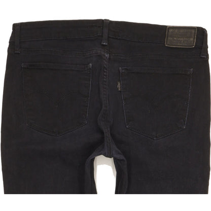 Levi's 711 Women Black Skinny Slim Stretch Jeans W30 L29