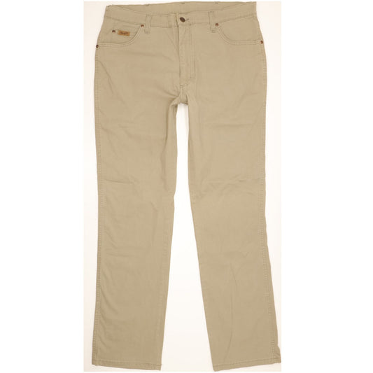 Wrangler Texas Men Beige Straight Regular Stretch Jeans W38 L33