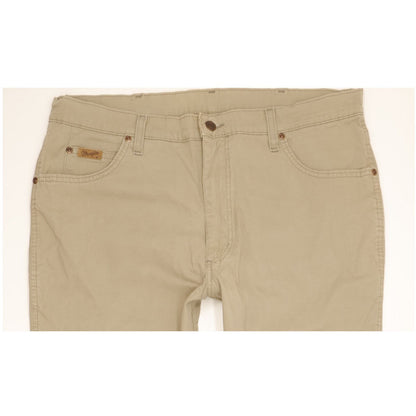 Wrangler Texas Men Beige Straight Regular Stretch Jeans W38 L33