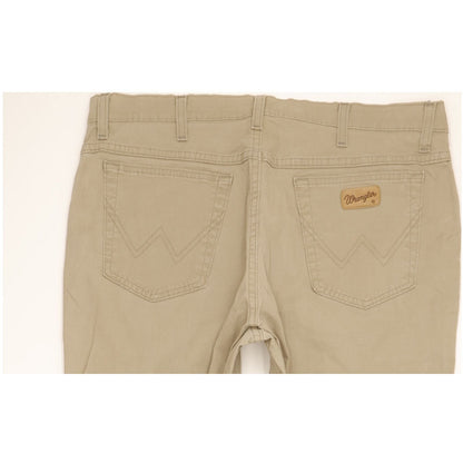 Wrangler Texas Men Beige Straight Regular Stretch Jeans W38 L33