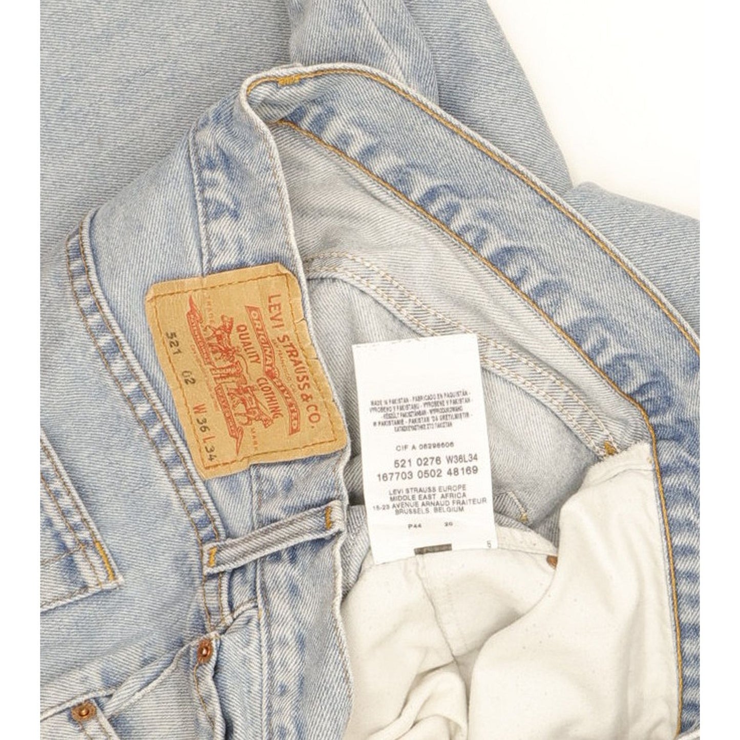 Levi's 521 Men Blue Straight Regular Jeans W35 L33