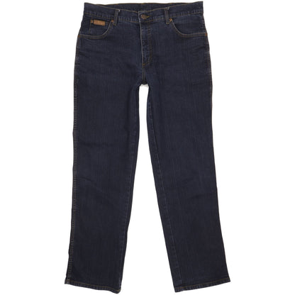 Wrangler Texas Men Navy Straight Regular Stretch Jeans W35 L32