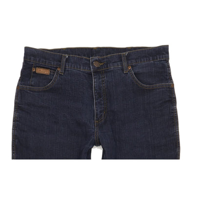 Wrangler Texas Men Navy Straight Regular Stretch Jeans W35 L32