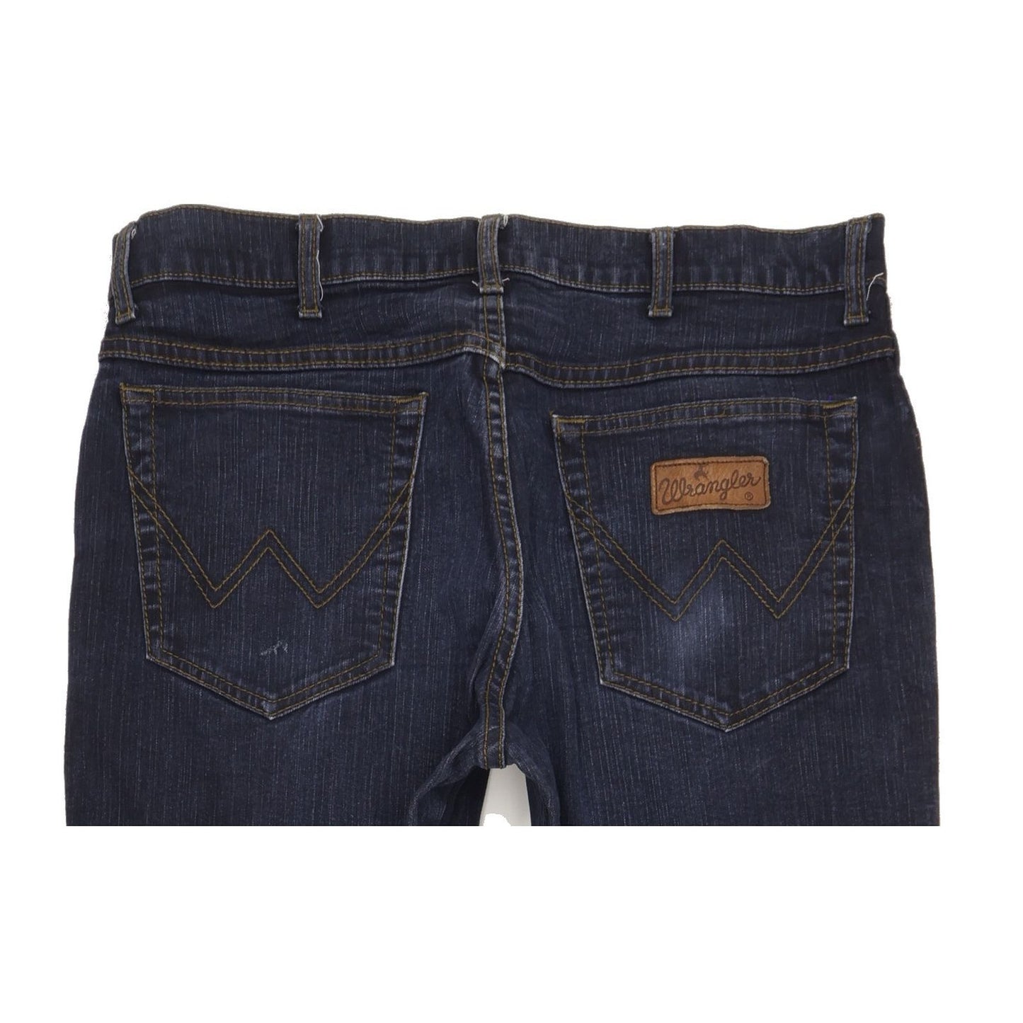 Wrangler Texas Men Navy Straight Regular Stretch Jeans W35 L32