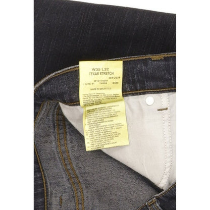 Wrangler Texas Men Navy Straight Regular Stretch Jeans W35 L32