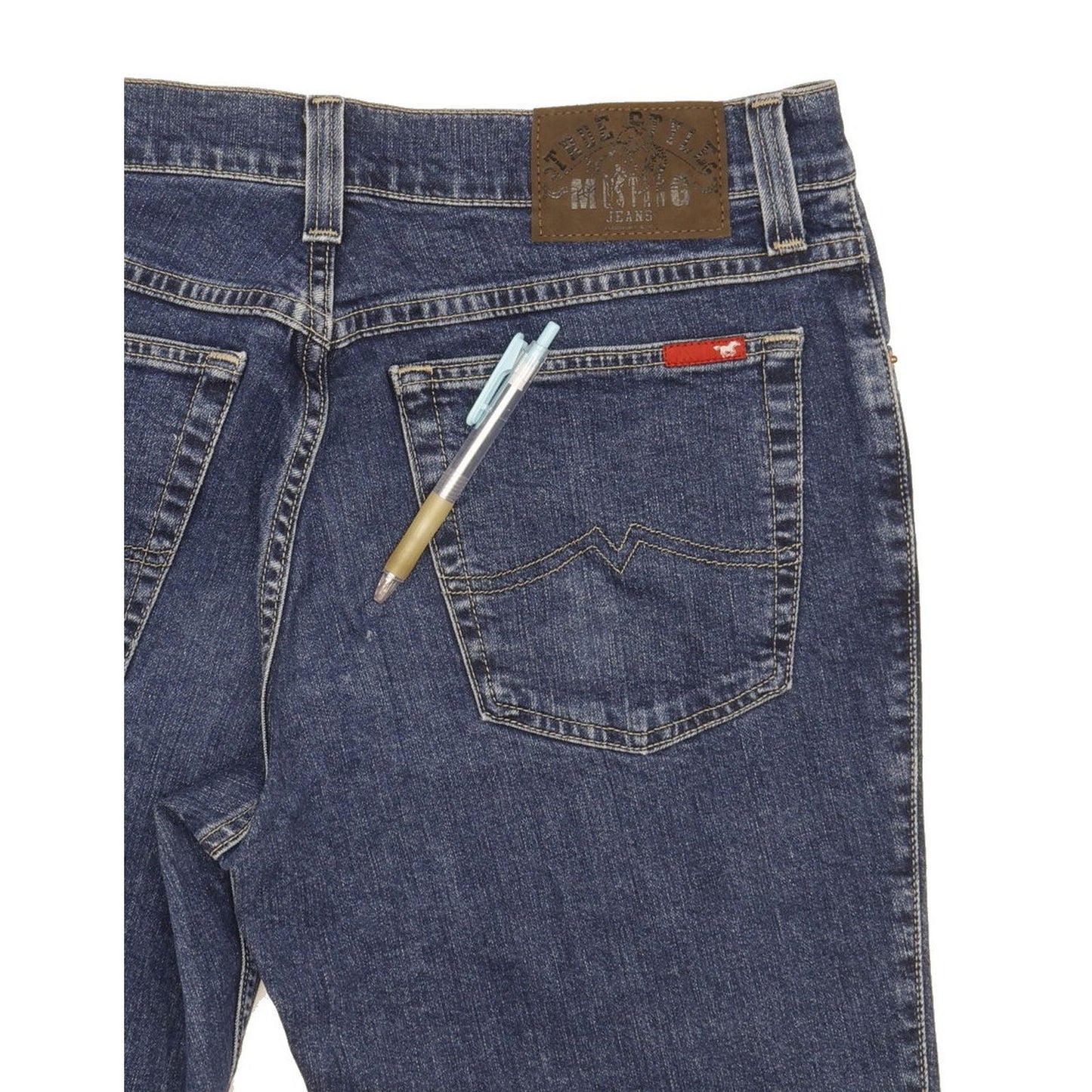Mustang Tramper Men Blue Straight Regular Stretch Jeans W36 L32