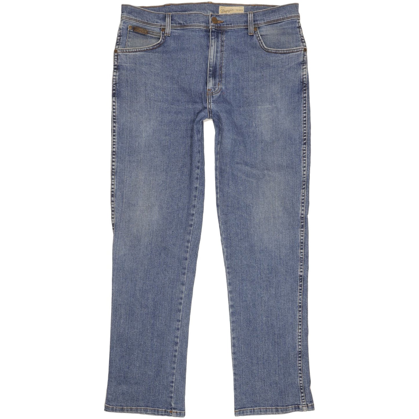Wrangler Texas Men Blue Straight Regular Stretch Jeans W38 L33