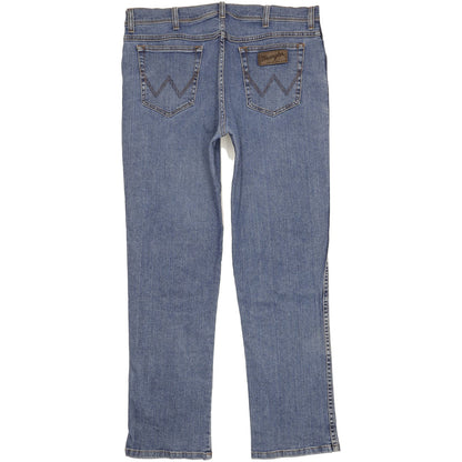 Wrangler Texas Men Blue Straight Regular Stretch Jeans W38 L33