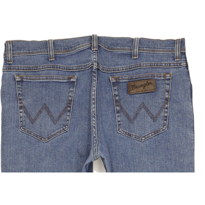 Wrangler Texas Men Blue Straight Regular Stretch Jeans W38 L33