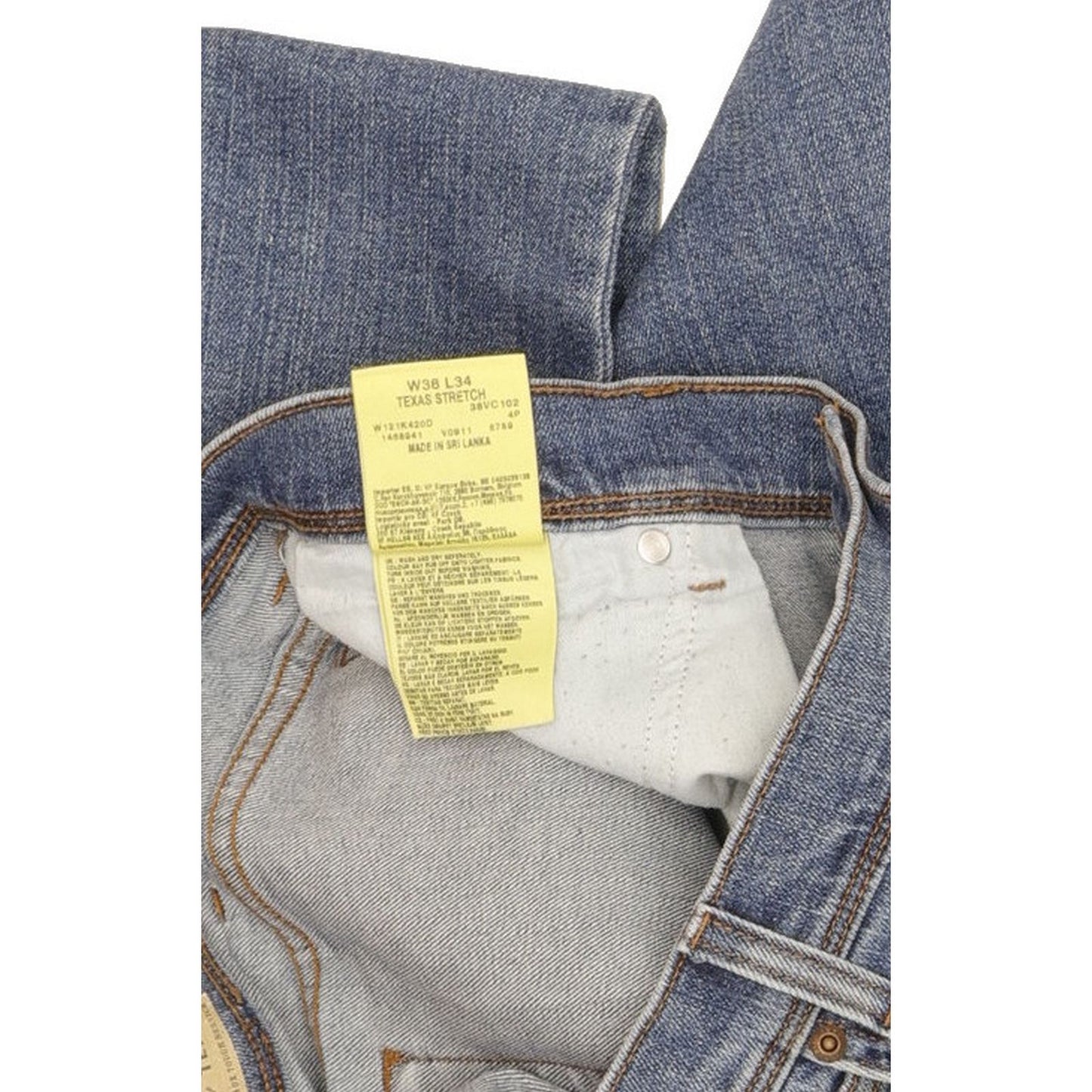 Wrangler Texas Men Blue Straight Regular Stretch Jeans W38 L33