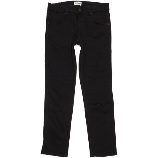 Wrangler Greensboro Men Black Straight Regular Stretch Jeans W32 L32