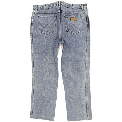 Wrangler Men Blue Straight Regular Jeans W38 L27
