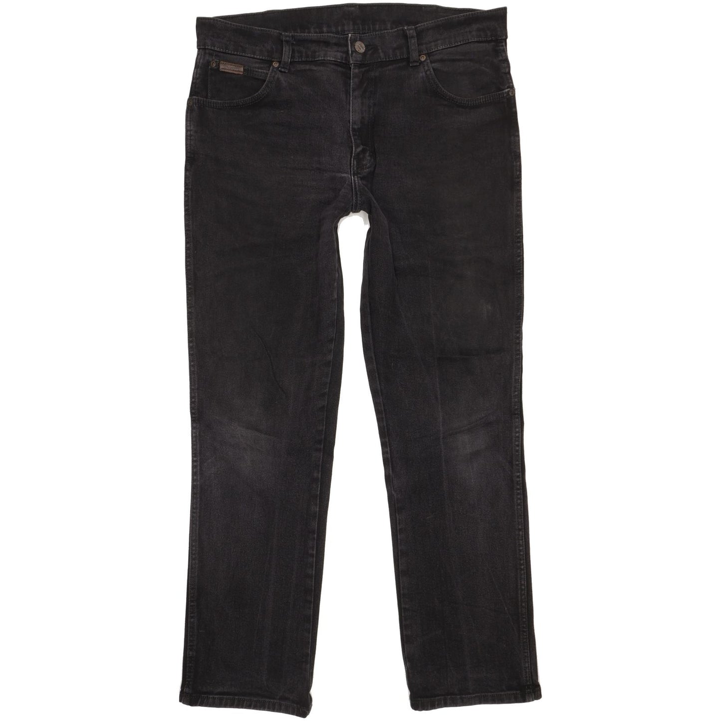 Wrangler Texas Men Black Straight Regular Stretch Jeans W36 L31