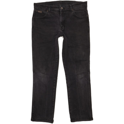 Wrangler Texas Men Black Straight Regular Stretch Jeans W36 L31