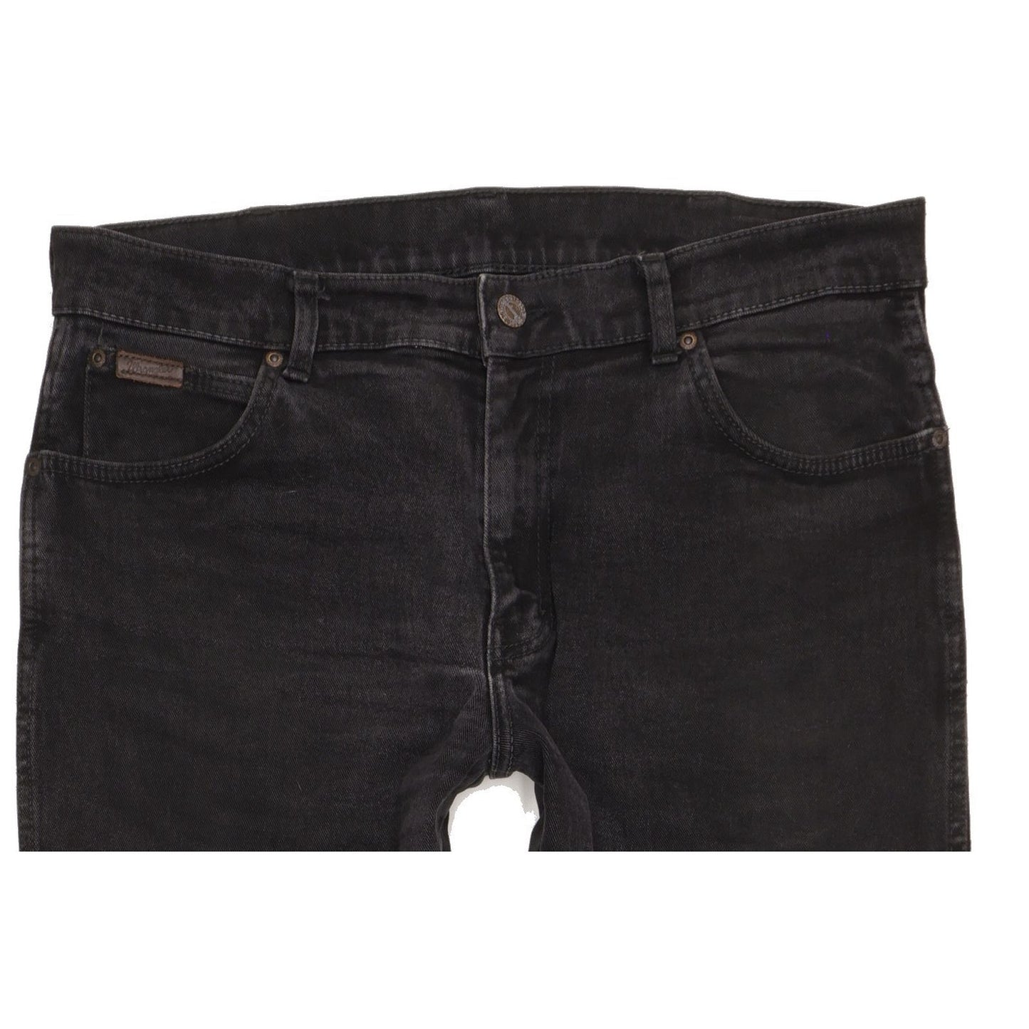 Wrangler Texas Men Black Straight Regular Stretch Jeans W36 L31