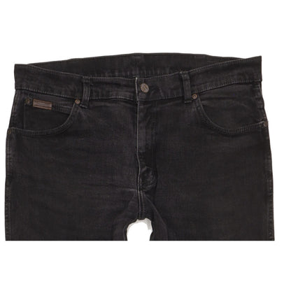 Wrangler Texas Men Black Straight Regular Stretch Jeans W36 L31