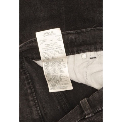 Wrangler Texas Men Black Straight Regular Stretch Jeans W36 L31