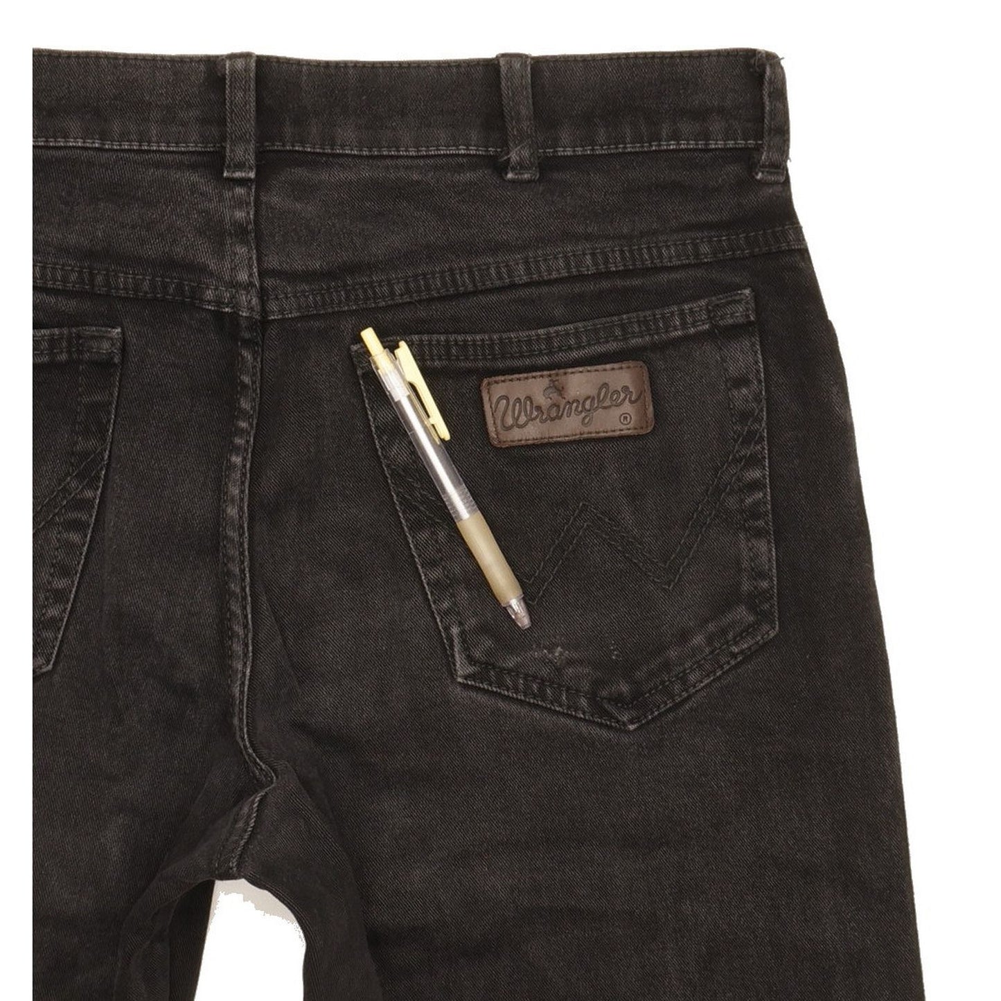 Wrangler Texas Men Black Straight Regular Stretch Jeans W36 L31