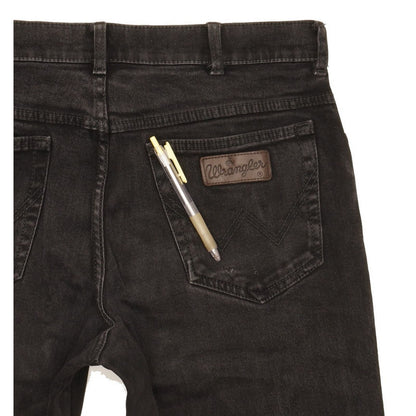 Wrangler Texas Men Black Straight Regular Stretch Jeans W36 L31