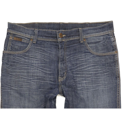 Wrangler Texas Men Blue Straight Regular Stretch Jeans W34 L33