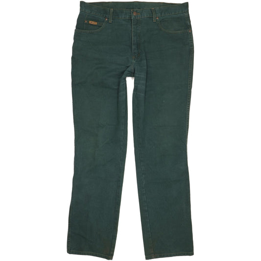 Wrangler Texas Men Green Straight Regular Jeans W38 L34