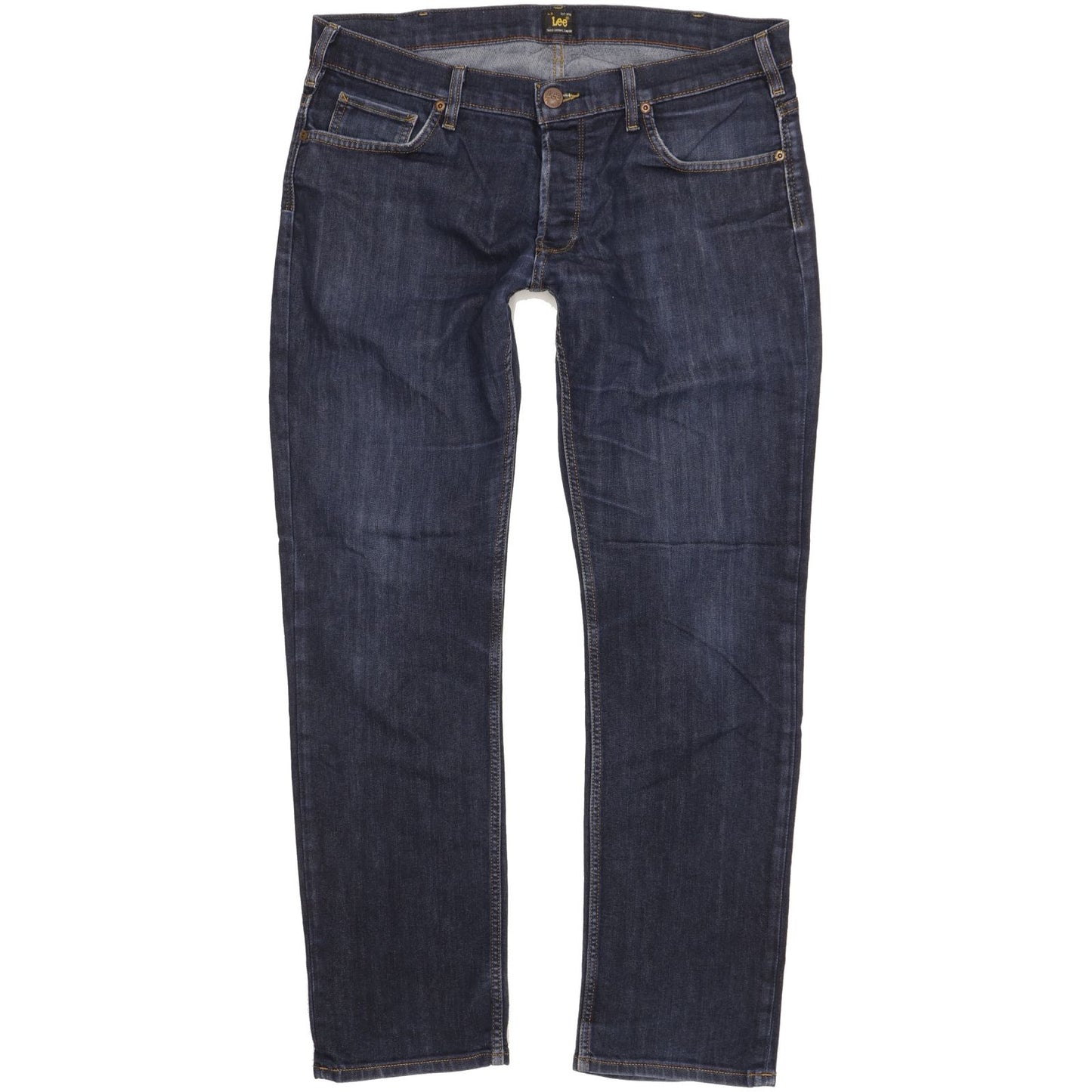 Lee Powell Men Blue Straight Slim Stretch Jeans W36 L32
