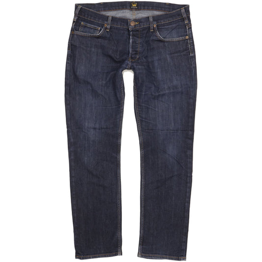 Lee Powell Men Blue Straight Slim Stretch Jeans W36 L32