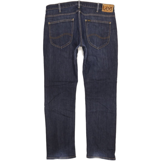Lee Powell Men Blue Straight Slim Stretch Jeans W36 L32