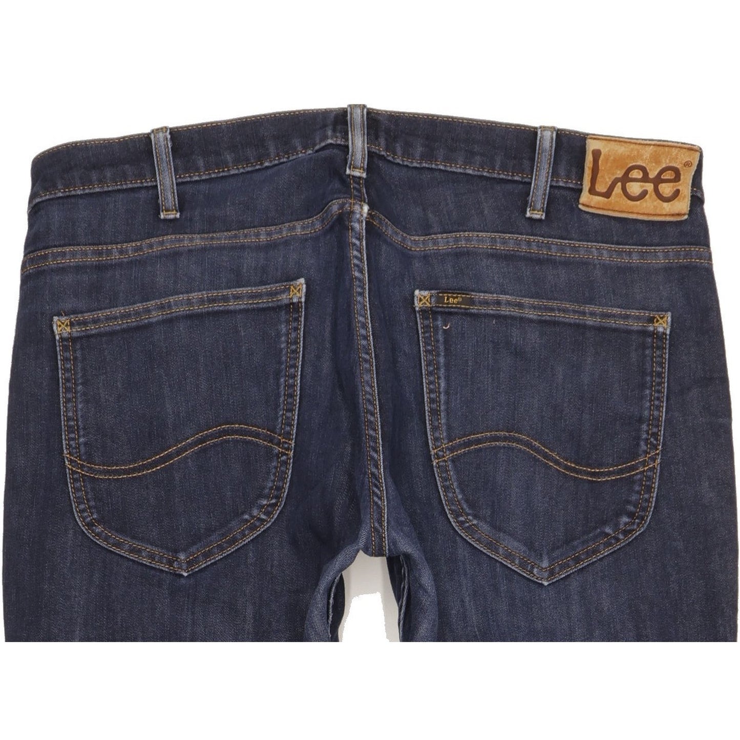 Lee Powell Men Blue Straight Slim Stretch Jeans W36 L32