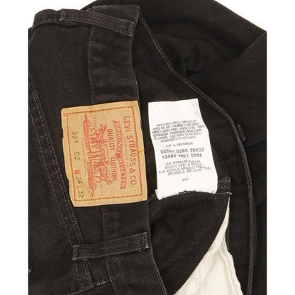 Levi's 521 Men Black Straight Regular Jeans W35 L31