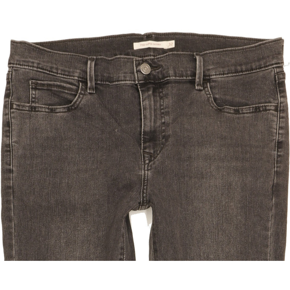 Levi's 710 Super Women Black Skinny Slim Jeans W32 L31