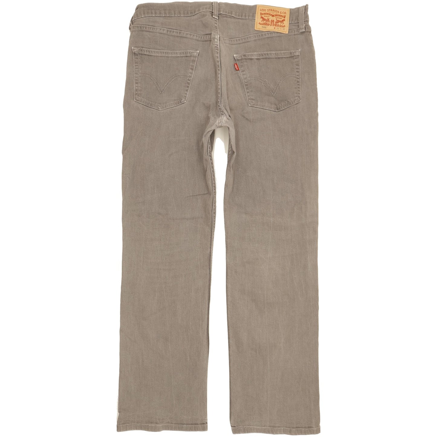 Levi's 506 Men Grey Straight Regular Stretch Jeans W36 L31