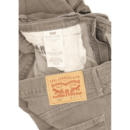 Levi's 506 Men Grey Straight Regular Stretch Jeans W36 L31