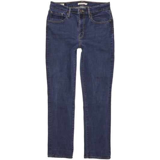 Levi's 724 Blue Straight Slim Stretch Jeans High Waisted W31 L29