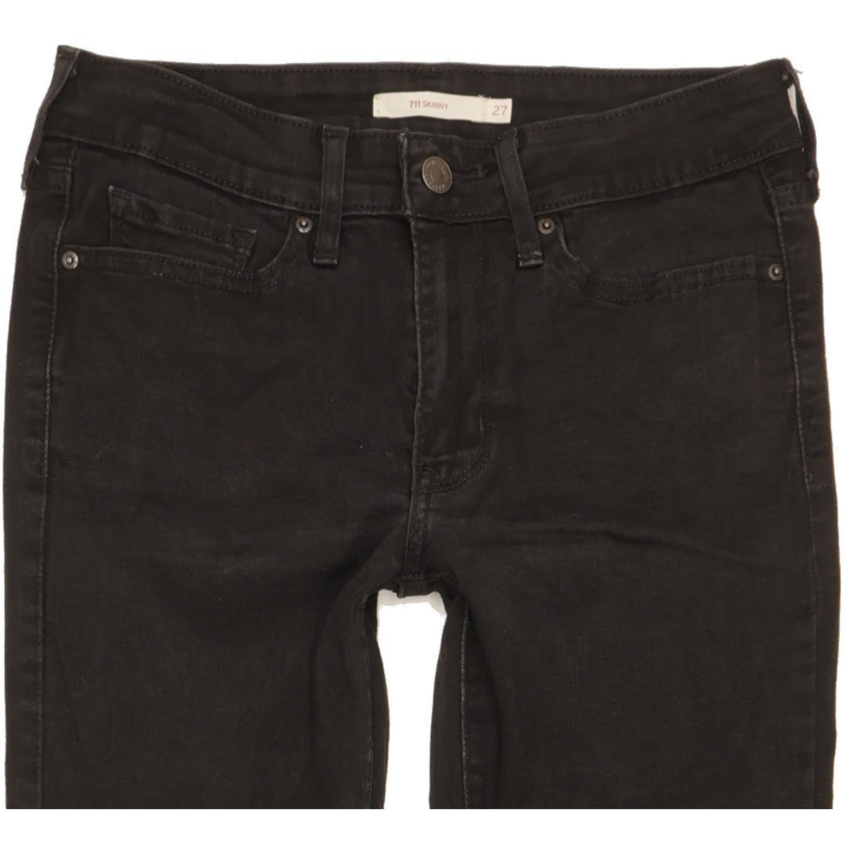 Levi's 711 Women Black Skinny Slim Jeans W27 L27
