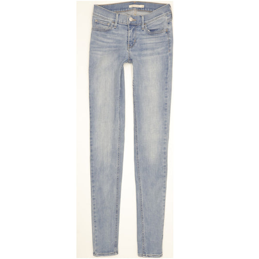 Levi's 710 Super Women Blue Skinny Slim Stretch Jeans W27 L34