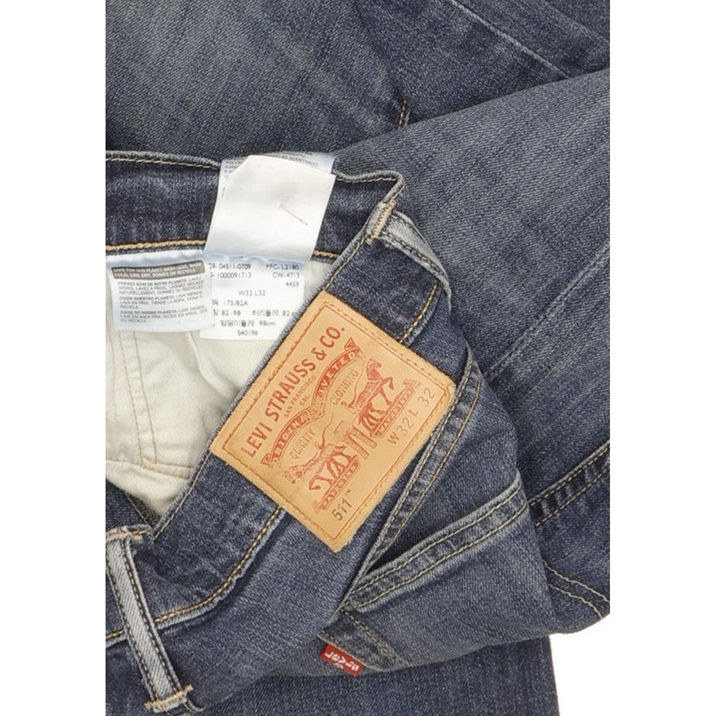 Levi's 511 Men Blue Straight Slim Stretch Jeans W32 L32