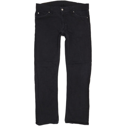 Levi's 505 Men Black Straight Regular Stretch Jeans W38 L33