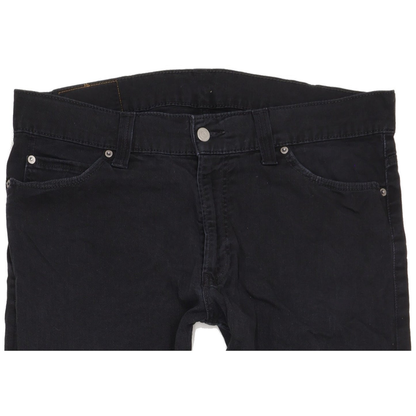 Levi's 505 Men Black Straight Regular Stretch Jeans W38 L33
