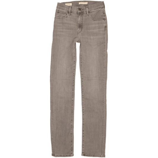 Levi's 724 Women Grey Straight Slim Stretch Jeans W26 L33