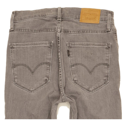 Levi's 724 Women Grey Straight Slim Stretch Jeans W26 L33