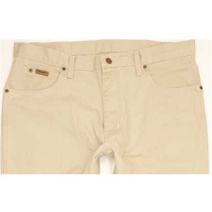 Wrangler Texas Men Beige Straight Regular Jeans W38 L30