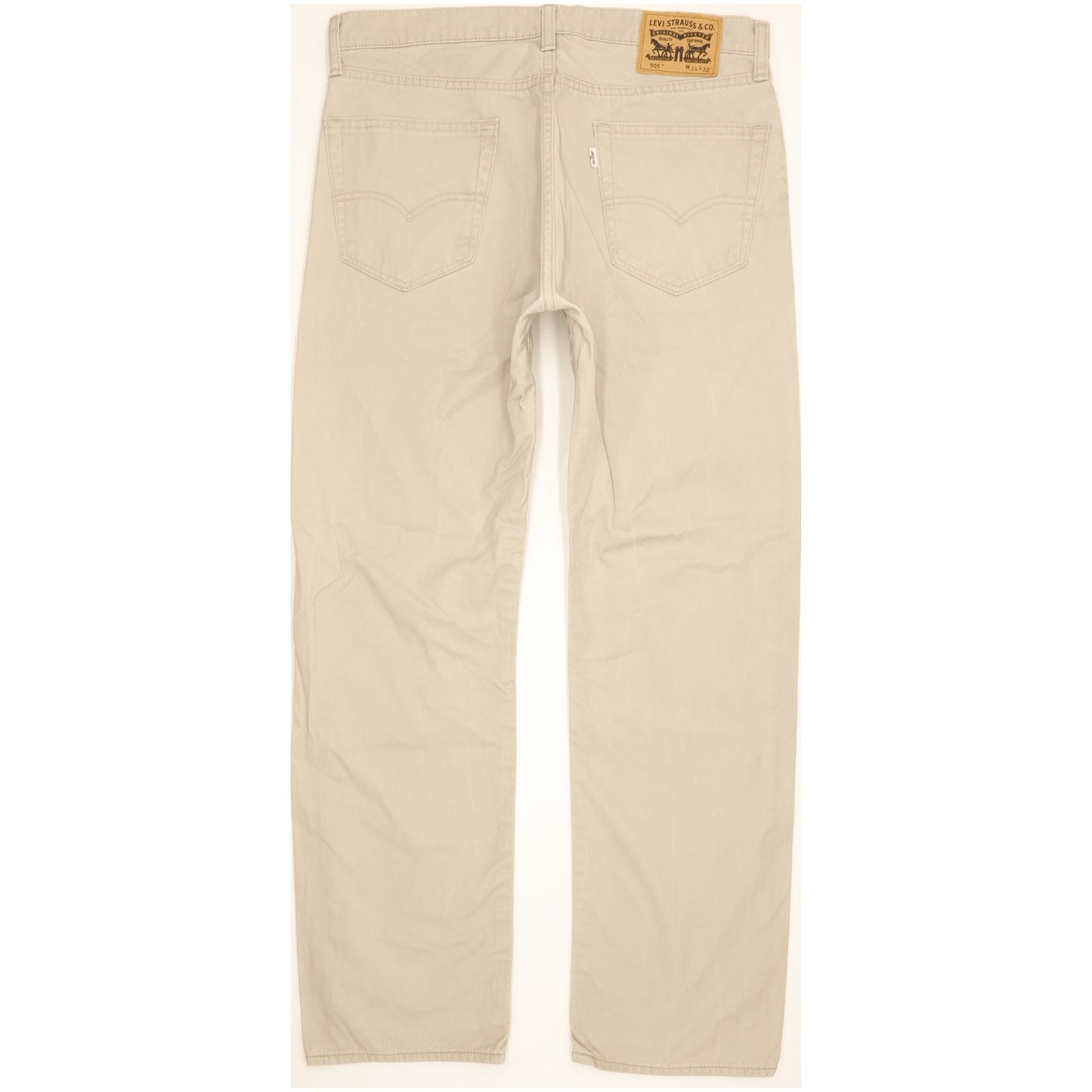 Levi's 505 Men Beige Straight Regular Jeans W34 L31